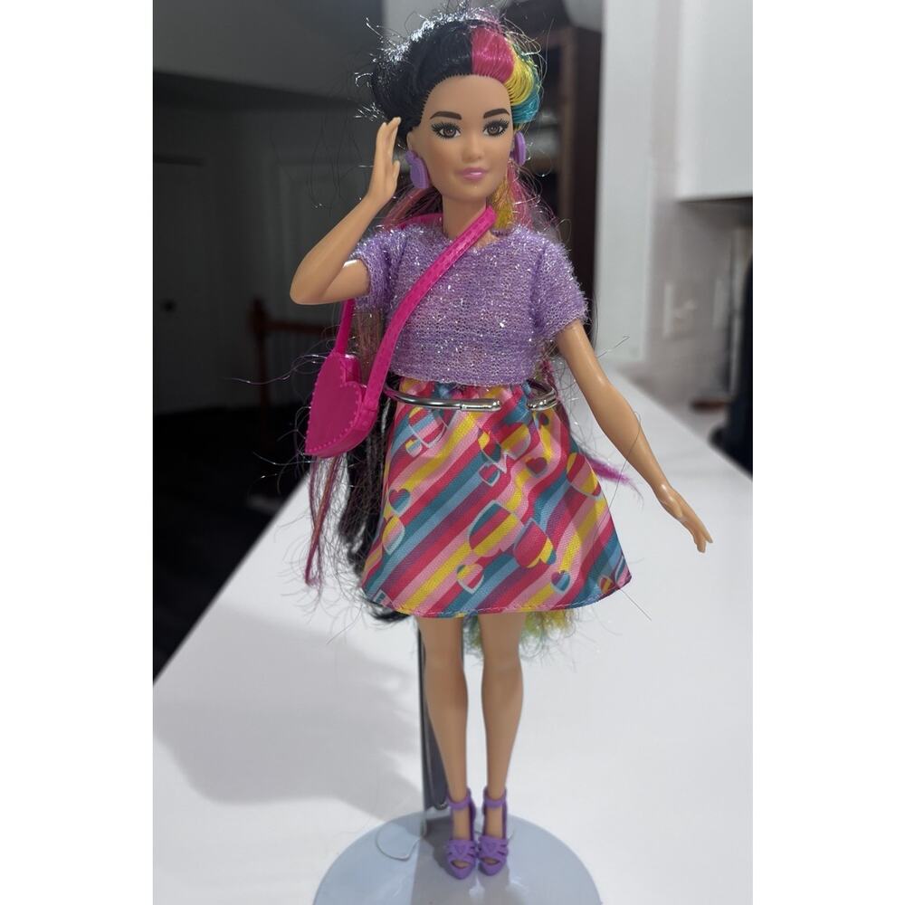 New Mattel Barbie Totally Hair 2021 Heart Themed Dress